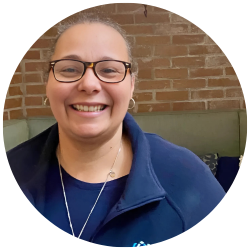 A smiling office manager